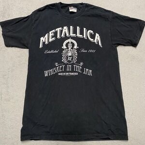 Metallica Whiskey In The Jar T Shirt Adult Small Black 2005 Y2K Rock